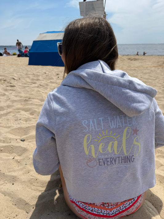 Salt Water Heals Everything – Zip-Up Hoodie