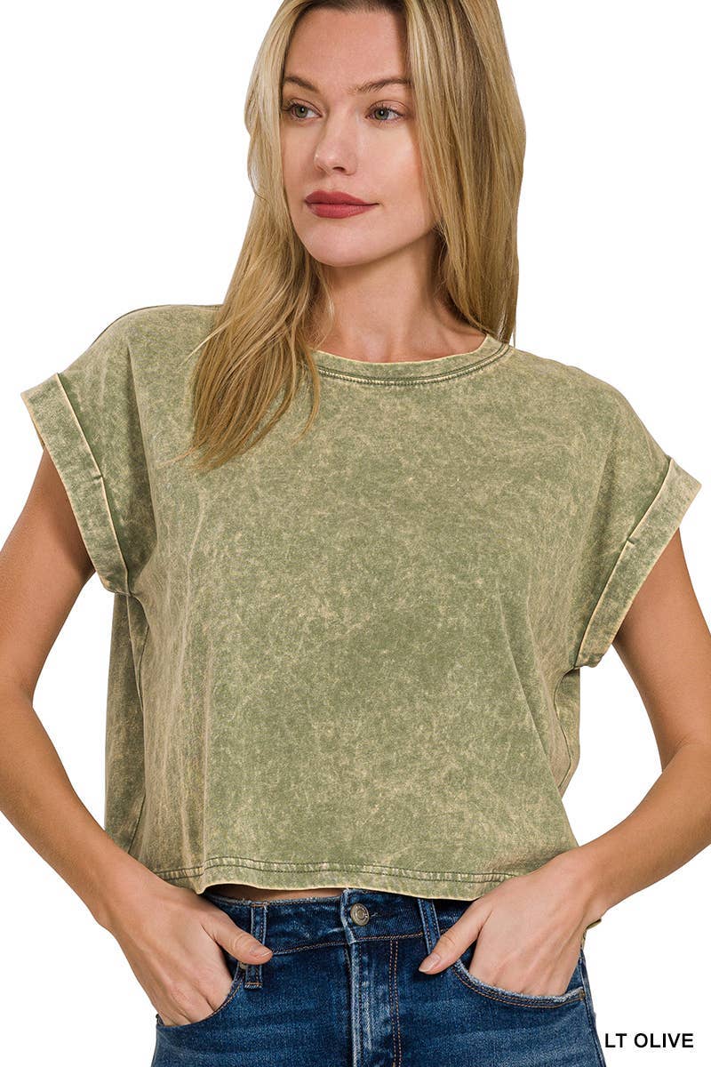 " La Dolce Vita" Washed Cotton Tee